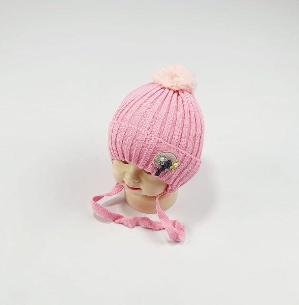 Шапка малютка арт.1011 (т.розовый)